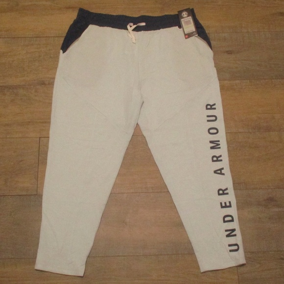Under Armour Pants Women's Large Light Blue Unstoppable Knit Athletic Sweatpants - Picture 1 of 9